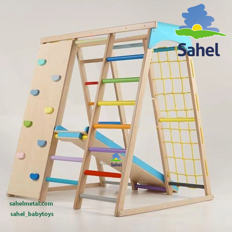 ادونچر سازه چوبی کودک طرح مثلثی 1 سازه چوبی کودک ادونچر مثلثی