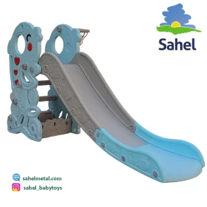 سرسره دلفین سه پله کودک آبی رنگ