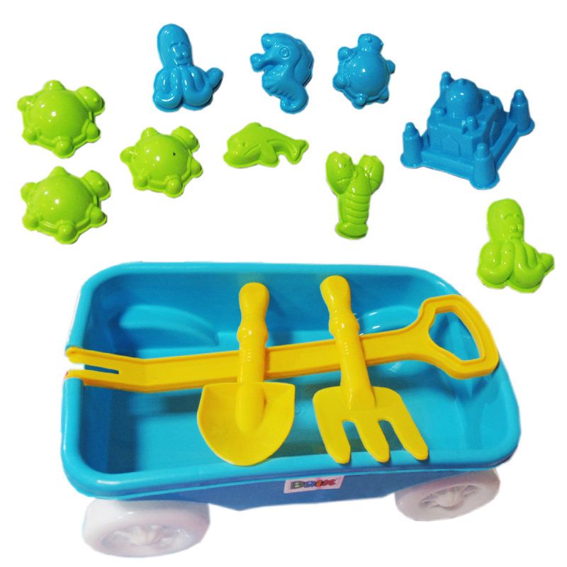 گاری ساحل با لوازم شن بازی