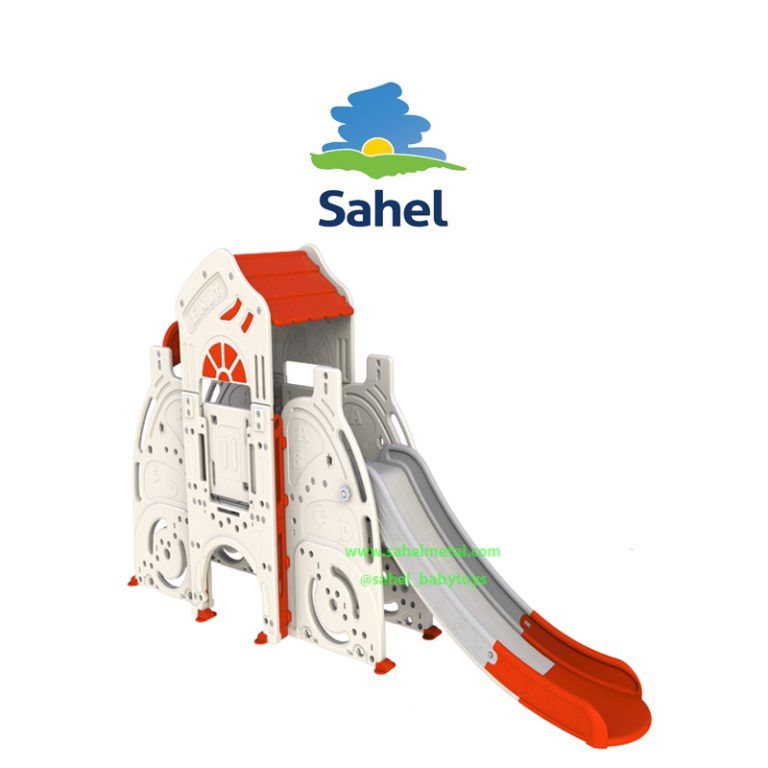 مجموعه بازی تک برج سرسره بلند با سبد بسکتبال